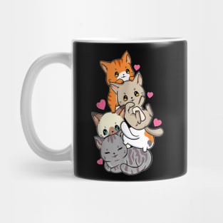 Cat Pile Kawaii Cat Cats Meowtain Cute Kitty Anime Neko Gift Mug